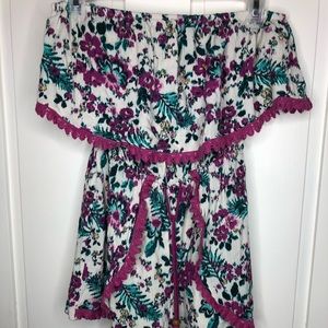 Floral Strapless Romper